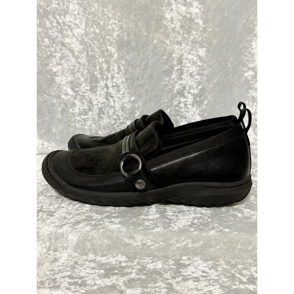 JBU Jambu Phoebe Black Vegan Leather Memory Foam Slip On Loafers Womens 9M‎